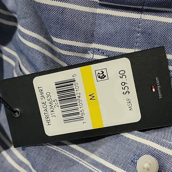 TOMMY HILFIGER Striped Roll-Tab Shirt - Picture 4 of 6